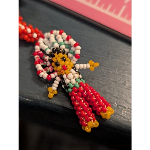 Lot of Four Native American Hand Beaded Seed Bead Vintage 70s Necklaces - Picture 3 of 9